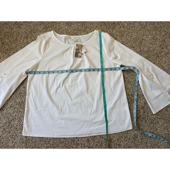J. Jill Crisp, cotton blouse/shirt; size Med/Petite; Lightweight summer blouse - Picture 10 of 12